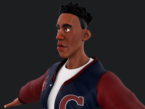 Cartoon Man Rigged 3D Model