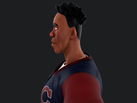 Cartoon Man Rigged 3D Model