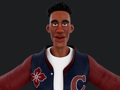 Cartoon Man Rigged 3D Model