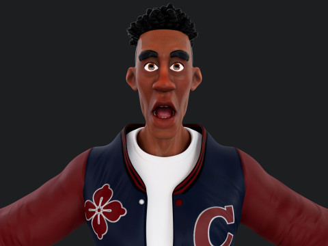 Cartoon Man Rigged 3D Model