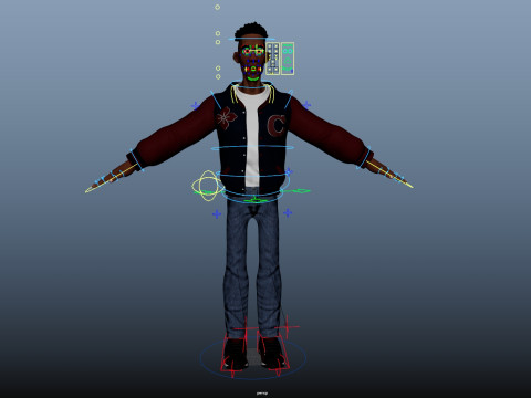 Cartoon Man Rigged 3D Model