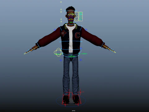 Cartoon Man Rigged 3D Model