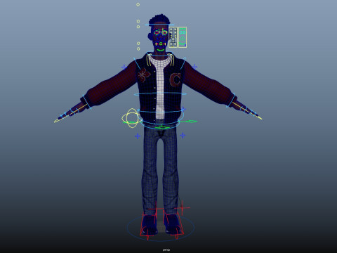 Cartoon Man Rigged 3D Model
