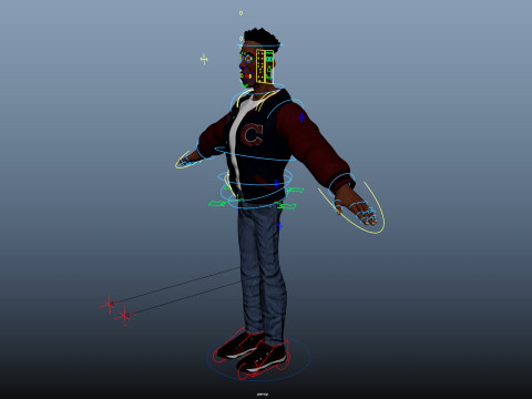 Cartoon Man Rigged 3D Model