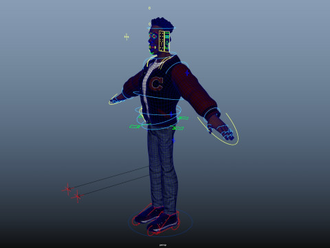 Cartoon Man Rigged 3D Model