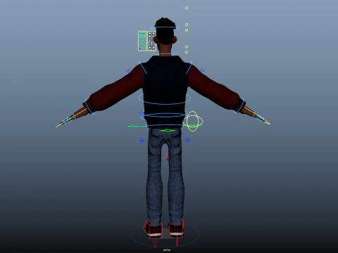 Cartoon Man Rigged 3D Model