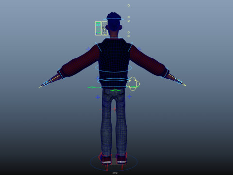 Cartoon Man Rigged 3D Model