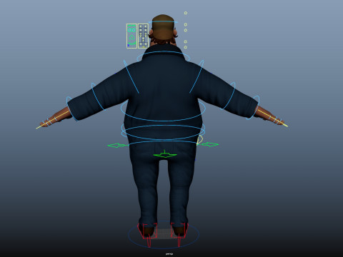 Cartoon Man Rigged 3D Модель