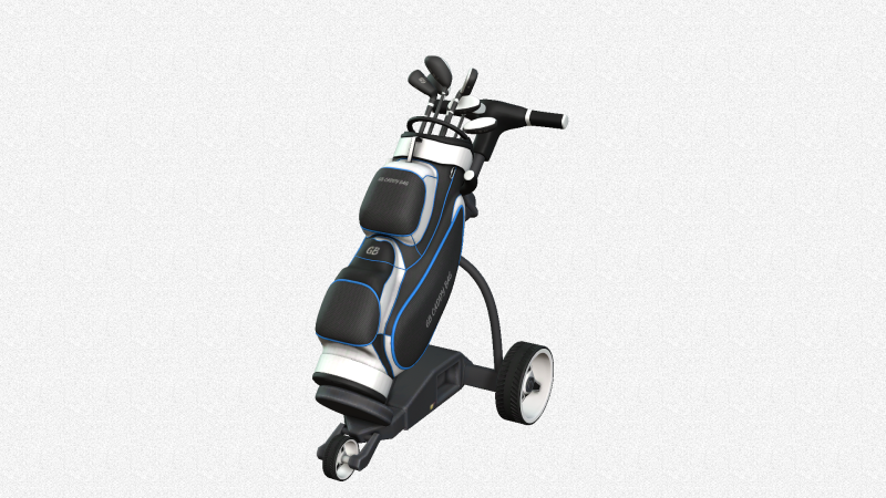 Golf Course Trolley 3D Модель .c4d .max .obj .3ds .fbx .stl .blend