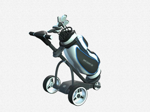 Golf Course Trolley 3D Model