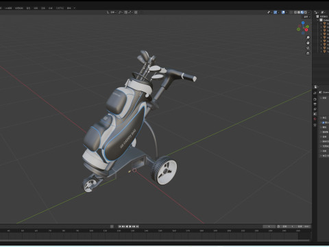 Golf Course Trolley 3D Модель
