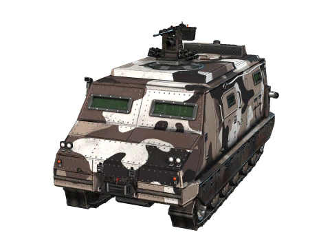 Tracked armored vehicle 3D Model
