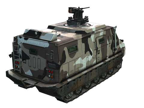 Tracked armored vehicle 3D Model