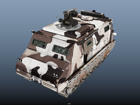 Tracked armored vehicle 3D Model