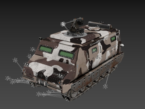 Tracked armored vehicle 3D Model
