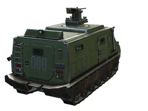 Tracked armored vehicle 3D Model