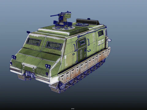 Tracked armored vehicle 3D Model