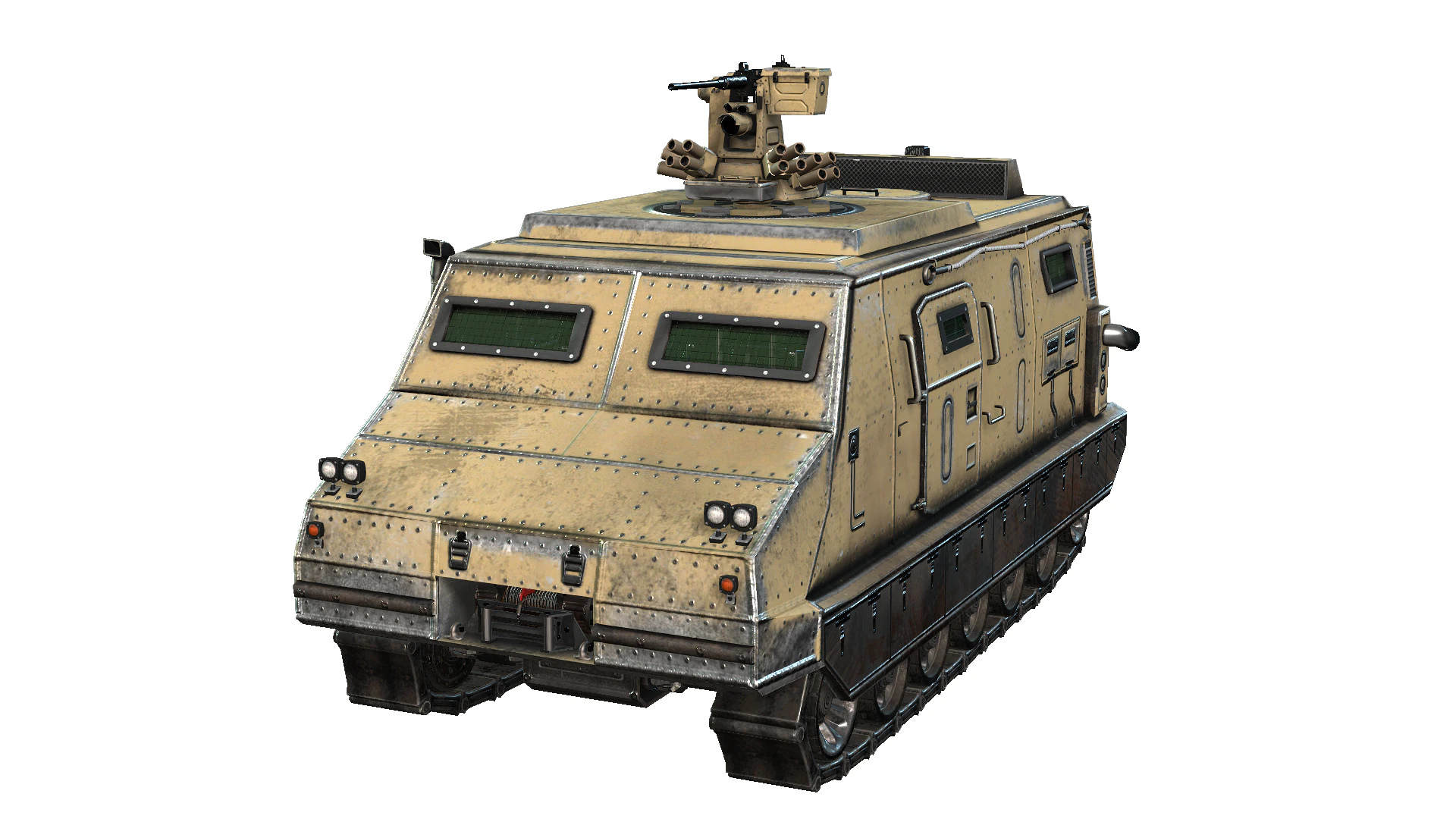 Tracked armored vehicle 3D Model .c4d .max .obj .3ds .fbx .stl .blend 