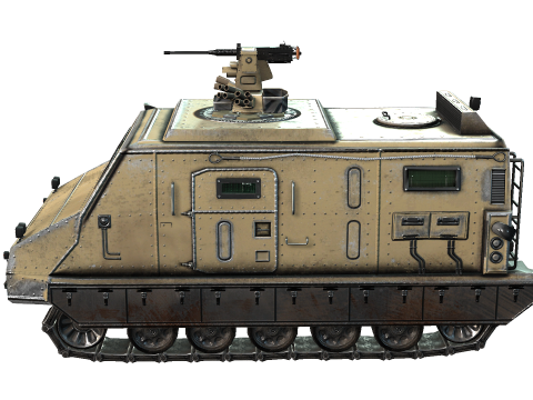 Tracked armored vehicle 3D 모델