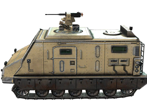 Tracked armored vehicle 3D Model