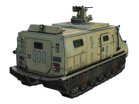 Tracked armored vehicle 3D Model