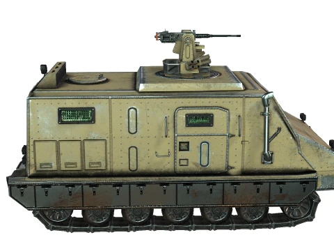 Tracked armored vehicle 3D Model