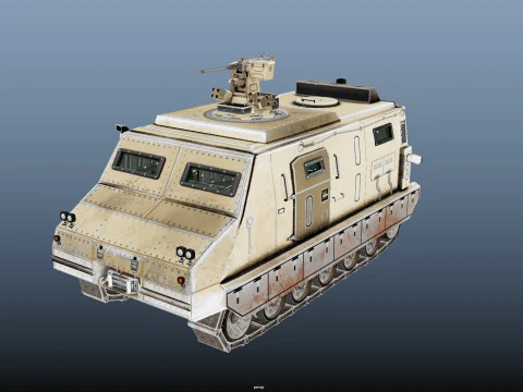 Tracked armored vehicle 3D Model
