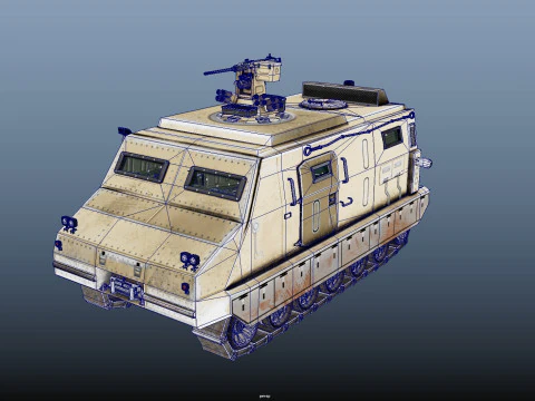 Tracked armored vehicle 3D Model