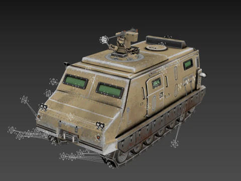 Tracked armored vehicle 3D Model