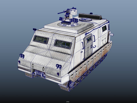 Tracked armored vehicle Modello 3D