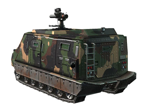Tracked armored vehicle 3D Model