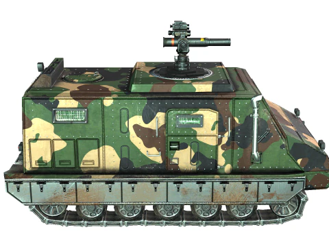 Tracked armored vehicle 3D Model