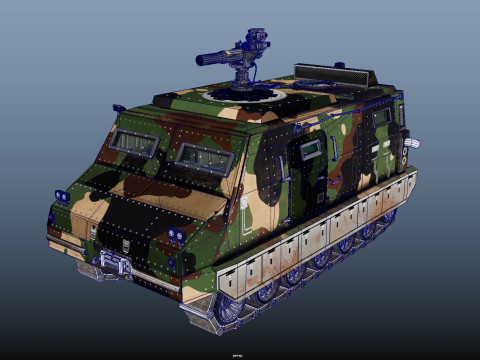 Tracked armored vehicle 3D 모델