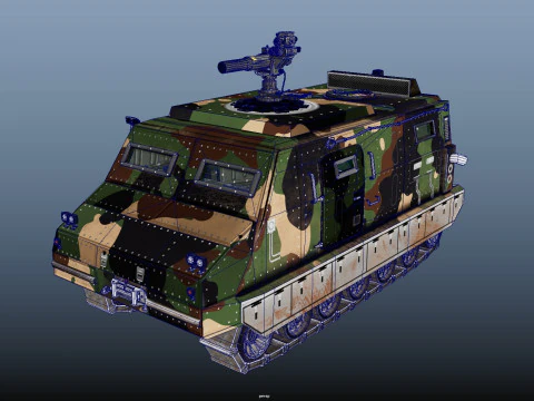 Tracked armored vehicle 3D Model