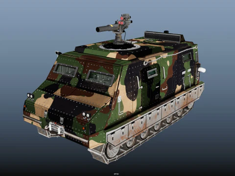 Tracked armored vehicle 3D Model