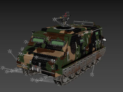 Tracked armored vehicle 3D Model