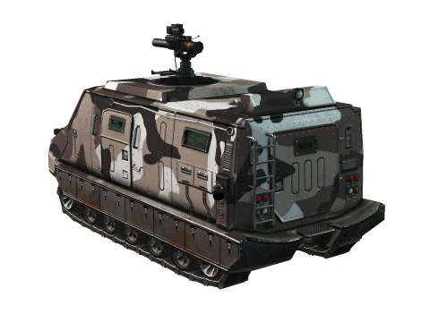 Tracked armored vehicle 3D Model