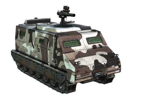 Tracked armored vehicle 3D Model