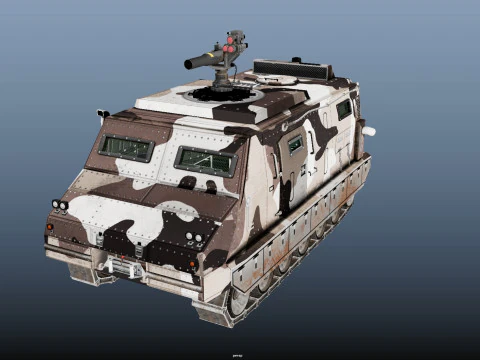 Tracked armored vehicle 3D Model