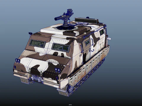 Tracked armored vehicle 3D Model