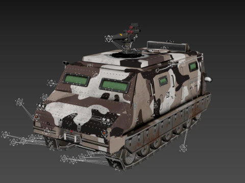 Tracked armored vehicle 3D Model