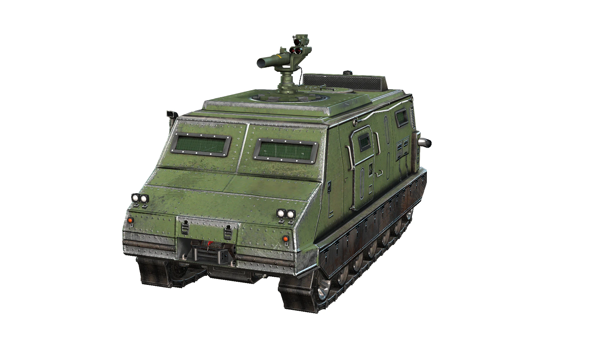 Tracked armored vehicle 3D Model .c4d .max .obj .3ds .fbx .stl .blend 