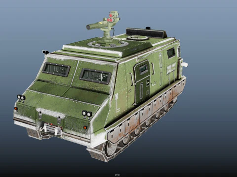 Tracked armored vehicle 3D Model