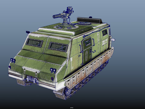 Tracked armored vehicle 3D 모델