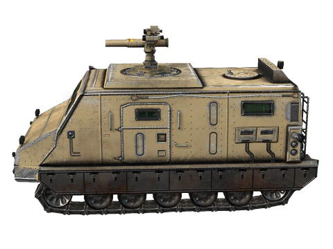 Tracked armored vehicle 3D Model