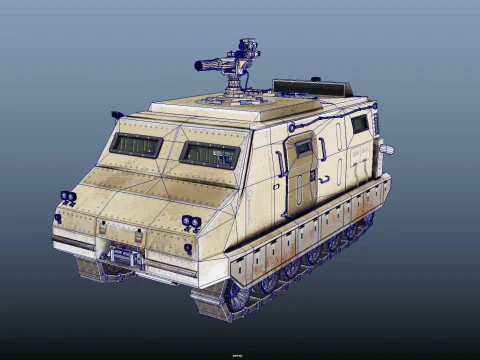 Tracked armored vehicle 3D Model