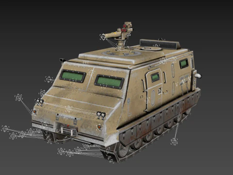Tracked armored vehicle 3D Model