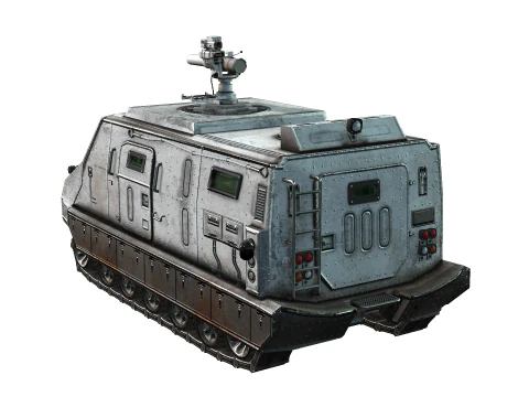Tracked armored vehicle 3D Model