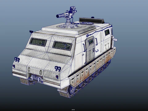 Tracked armored vehicle 3D Model