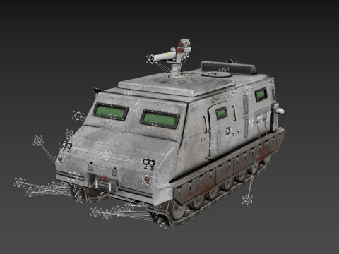 Tracked armored vehicle 3D Model